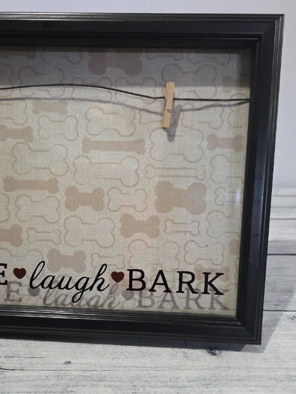 Live Laugh Bark Decorative Dog Photo Frame